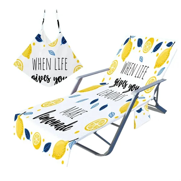 83" Microfiber Beach Chair Towel W/ Pocket - 83" Microfiber Beach Chair Towel W/ Pocket - Image 0 of 2