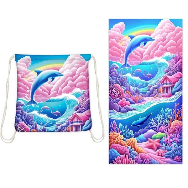 2-in-1 Beach Towel Backpack - 2-in-1 Beach Towel Backpack - Image 8 of 8