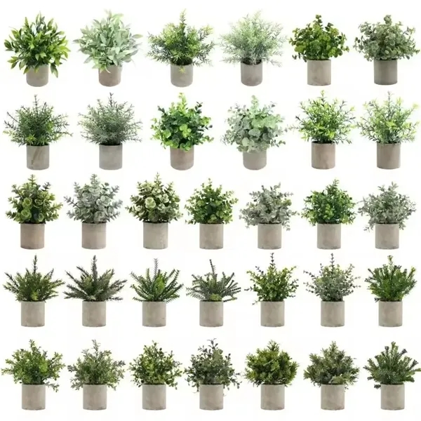 Mini Potted Fake Plants Artificial Small Eucalyptus For Home - Mini Potted Fake Plants Artificial Small Eucalyptus For Home - Image 6 of 6