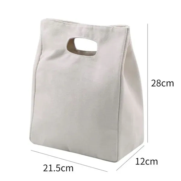 Insulated Canvas Lunch Cooler Bag - Insulated Canvas Lunch Cooler Bag - Image 3 of 3