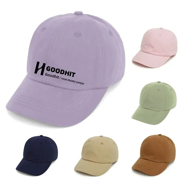 Baseball Cap for Kids Adjustable Washed Cotton Toddler Hat - Baseball Cap for Kids Adjustable Washed Cotton Toddler Hat - Image 0 of 3