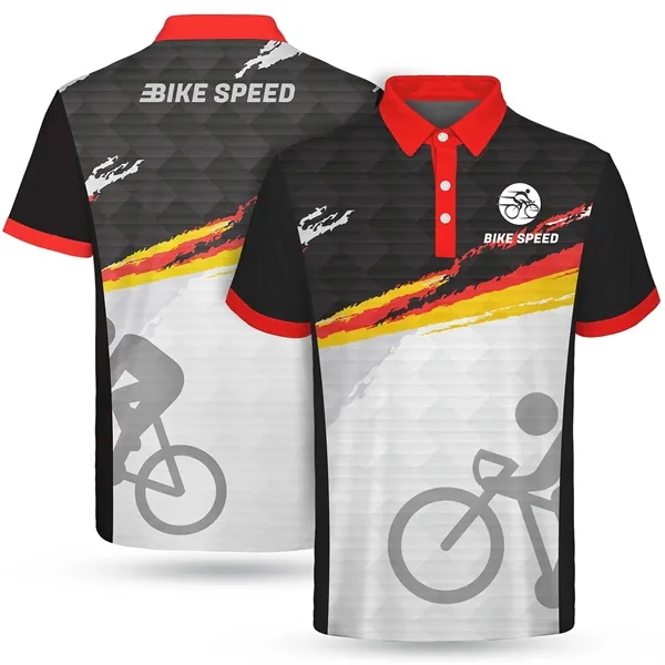 Custom Full Color Dye Sublimation Performance Polo Shirt - Custom Full Color Dye Sublimation Performance Polo Shirt - Image 3 of 7