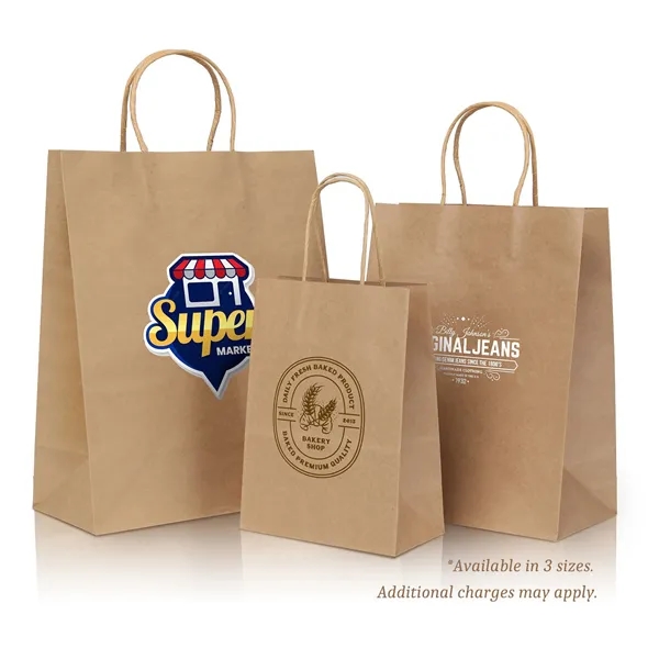 Twisted Handle Kraft Shopper Bag - Twisted Handle Kraft Shopper Bag - Image 1 of 8