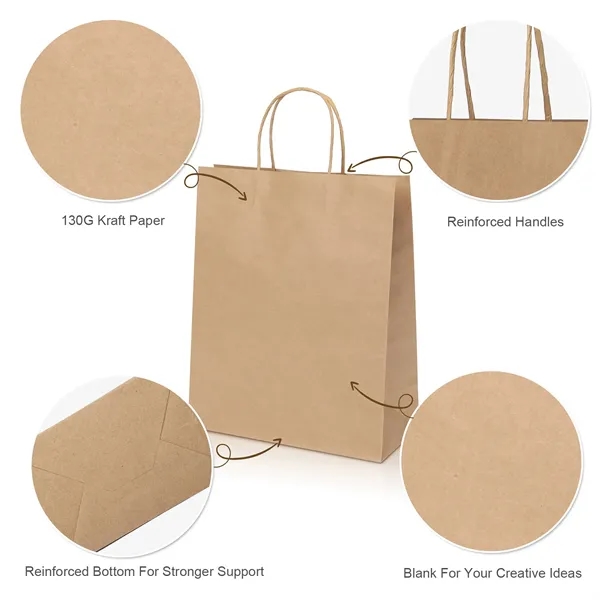 Twisted Handle Kraft Shopper Bag - Twisted Handle Kraft Shopper Bag - Image 3 of 8