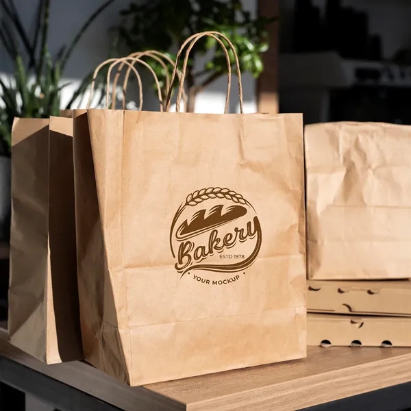 Twisted Handle Kraft Shopper Bag - Twisted Handle Kraft Shopper Bag - Image 6 of 8