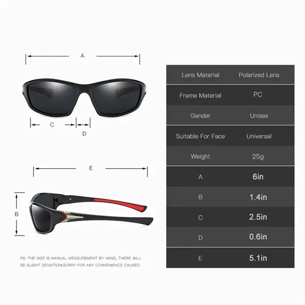 Polarized Sports Sunglasses with strap and UV Protection - Polarized Sports Sunglasses with strap and UV Protection - Image 4 of 5
