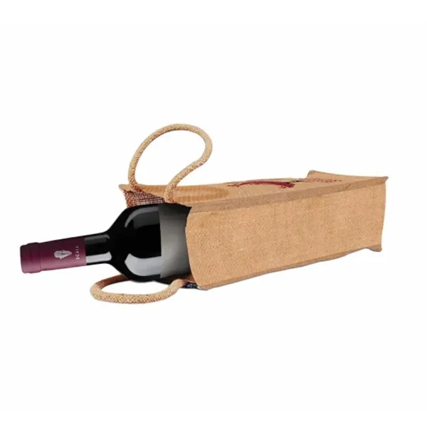 Jute Wine Bags - Printed - Jute Wine Bags - Printed - Image 1 of 5
