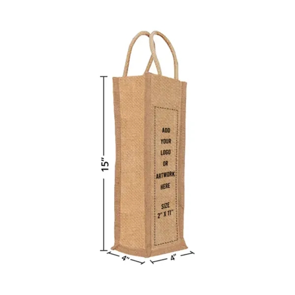 Jute Wine Bags - Printed - Jute Wine Bags - Printed - Image 3 of 5