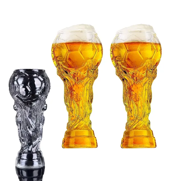 20 oz World Cup Beer Glass Football Shape - 20 oz World Cup Beer Glass Football Shape - Image 0 of 3