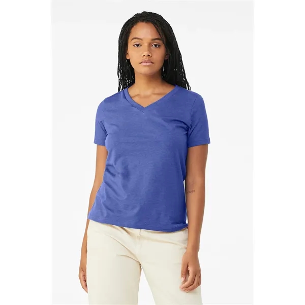 BELLA+CANVAS Women's Relaxed Heather CVC V-Neck Tee - BELLA+CANVAS Women's Relaxed Heather CVC V-Neck Tee - Image 13 of 28