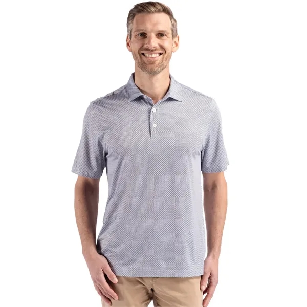 Cutter & Buck Pike Eco Diamond Dot Print Recycled Men's Polo - Cutter & Buck Pike Eco Diamond Dot Print Recycled Men's Polo - Image 1 of 6