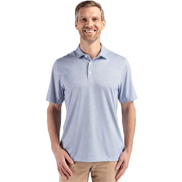 Cutter & Buck Pike Eco Diamond Dot Print Recycled Men's Polo - Cutter & Buck Pike Eco Diamond Dot Print Recycled Men's Polo - Image 3 of 6