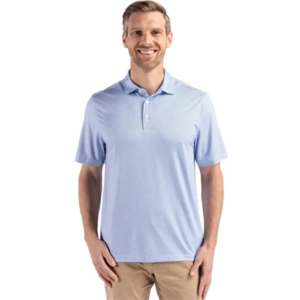 Cutter & Buck Pike Eco Diamond Dot Print Recycled Men's Polo - Cutter & Buck Pike Eco Diamond Dot Print Recycled Men's Polo - Image 4 of 6