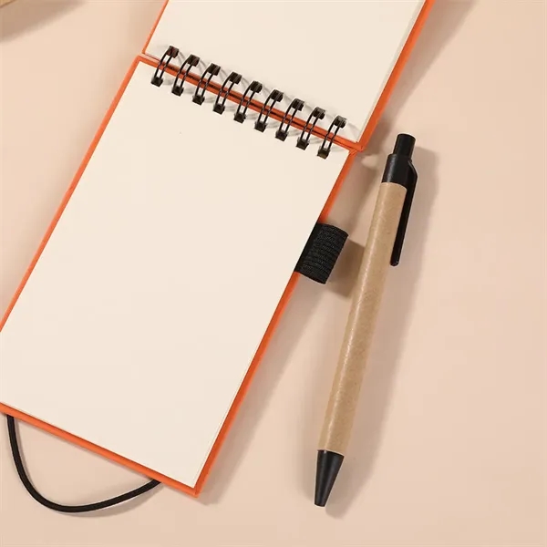 Solid Color Environmentally Friendly Note Pad With Pen - Solid Color Environmentally Friendly Note Pad With Pen - Image 1 of 12