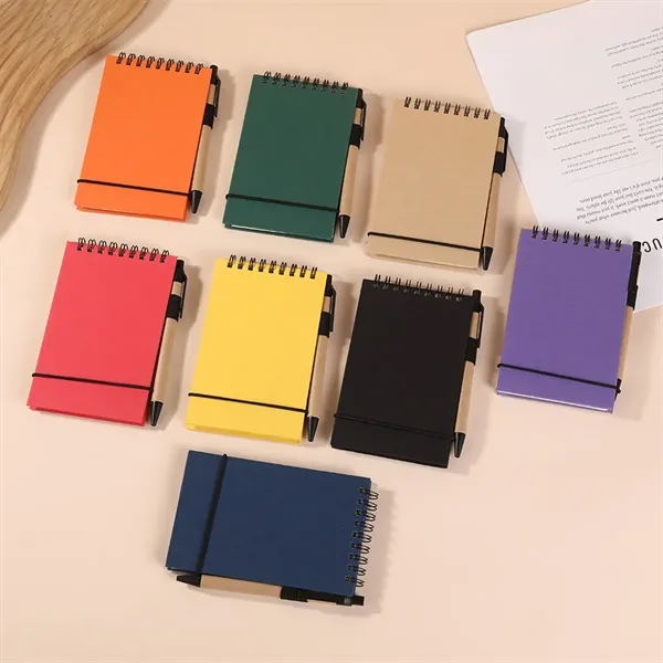 Solid Color Environmentally Friendly Note Pad With Pen - Solid Color Environmentally Friendly Note Pad With Pen - Image 5 of 12