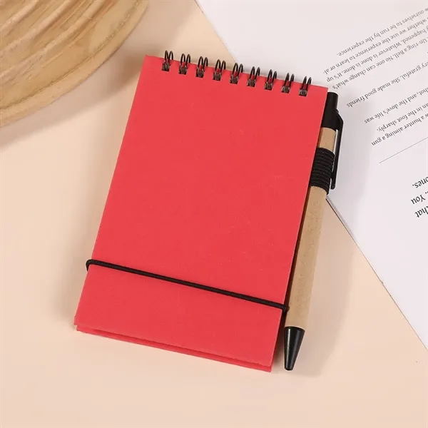 Solid Color Environmentally Friendly Note Pad With Pen - Solid Color Environmentally Friendly Note Pad With Pen - Image 10 of 12
