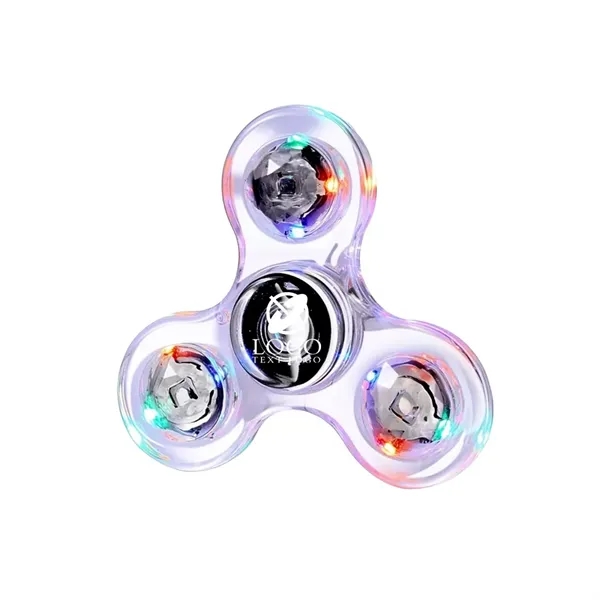 Custom Clear LED Light Fidget Spinner Toys - Custom Clear LED Light Fidget Spinner Toys - Image 5 of 13