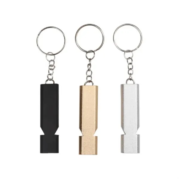 Dual-Tube Emergency Whistle with Lanyard & Carabiner - Dual-Tube Emergency Whistle with Lanyard & Carabiner - Image 2 of 4