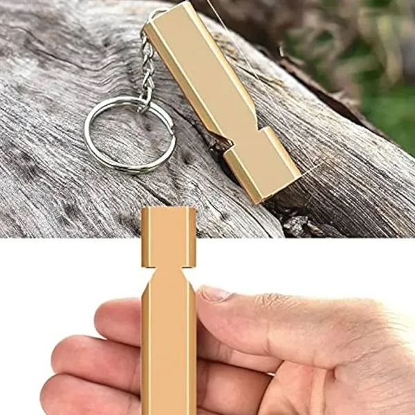 Dual-Tube Emergency Whistle with Lanyard & Carabiner - Dual-Tube Emergency Whistle with Lanyard & Carabiner - Image 3 of 4