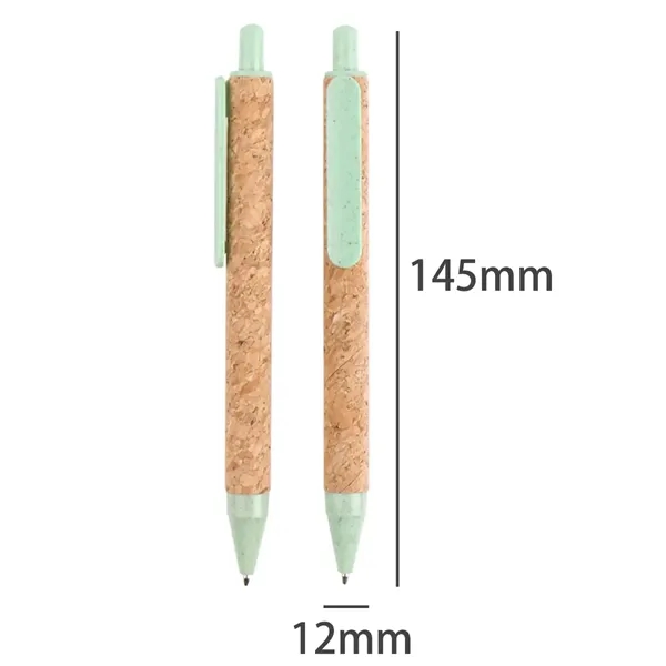 Eco-Friendly Cork & Wheat Straw Ballpoint Pen for Promotions - Eco-Friendly Cork & Wheat Straw Ballpoint Pen for Promotions - Image 1 of 4