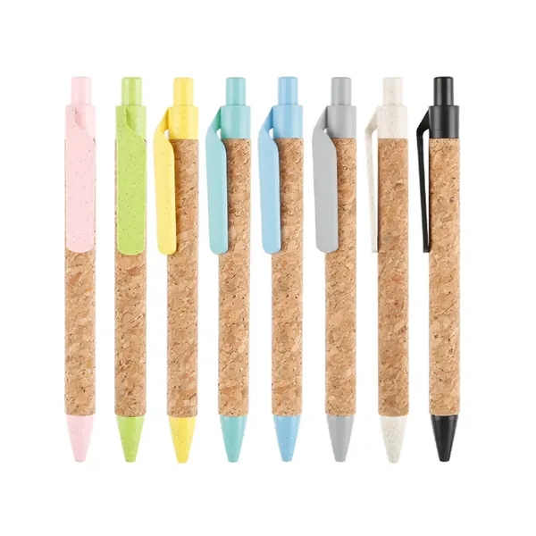 Eco-Friendly Cork & Wheat Straw Ballpoint Pen for Promotions - Eco-Friendly Cork & Wheat Straw Ballpoint Pen for Promotions - Image 2 of 4