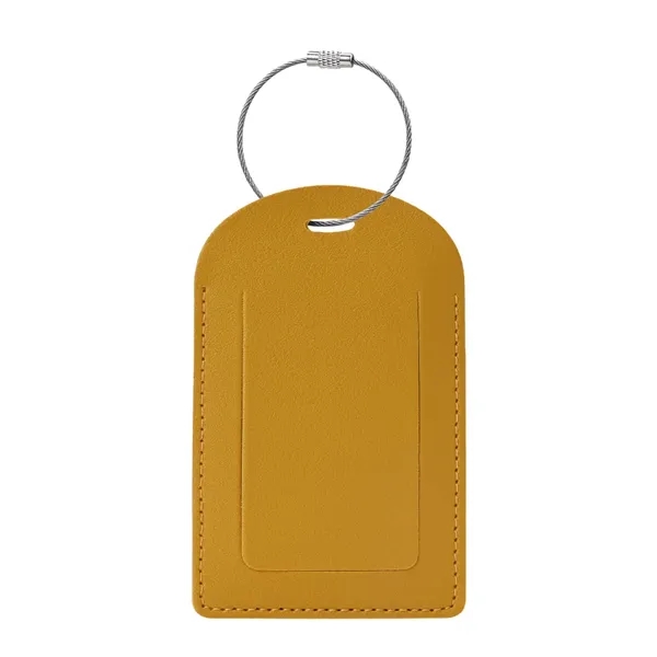 Vegan Leather Luggage Tag With Custom Logo - Vegan Leather Luggage Tag With Custom Logo - Image 5 of 16