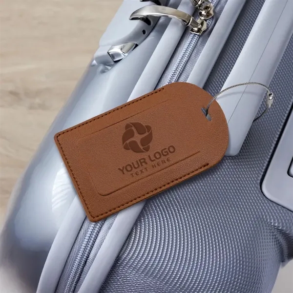 Vegan Leather Luggage Tag With Custom Logo - Vegan Leather Luggage Tag With Custom Logo - Image 16 of 16