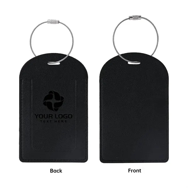 Vegan Leather Luggage Tag With Custom Logo - Vegan Leather Luggage Tag With Custom Logo - Image 4 of 16