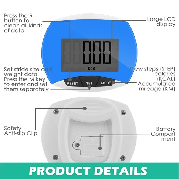 Counter Pedometer with Calories Burned  Steps Counting - Counter Pedometer with Calories Burned  Steps Counting - Image 2 of 4