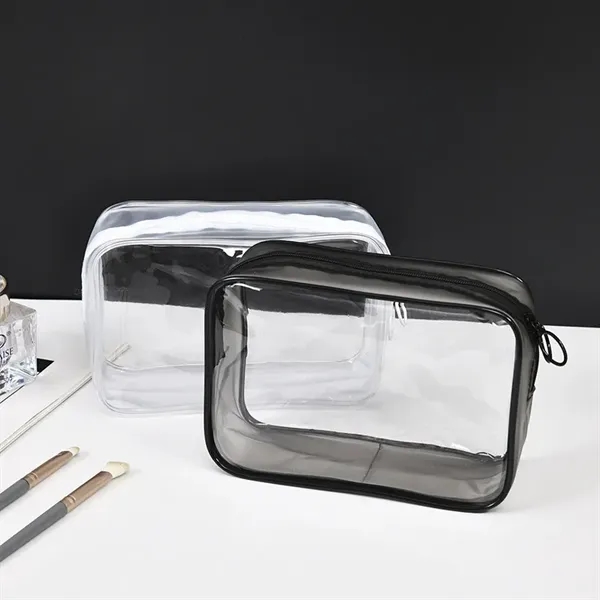 Large Clear PVC Travel  Cosmetic Bag - Large Clear PVC Travel  Cosmetic Bag - Image 1 of 3