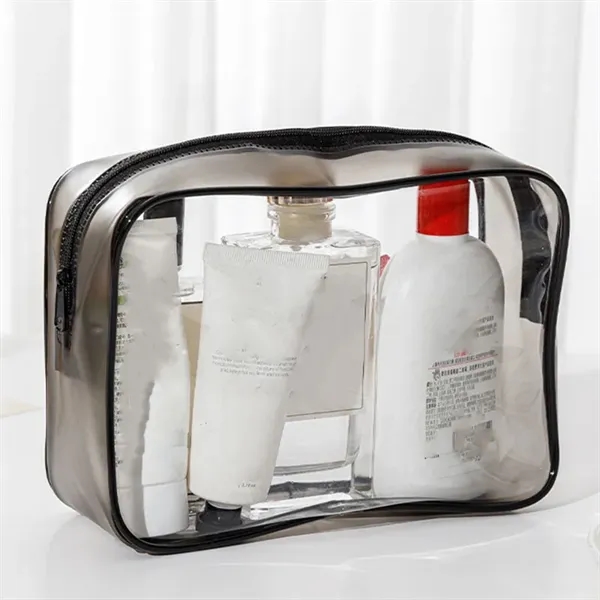 Large Clear PVC Travel  Cosmetic Bag - Large Clear PVC Travel  Cosmetic Bag - Image 3 of 3