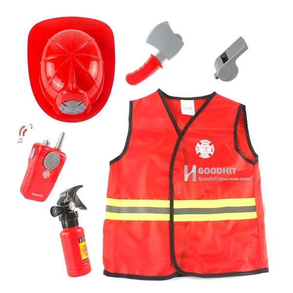 Kids Fireman Role Play Costume Set For Themed Party - Kids Fireman Role Play Costume Set For Themed Party - Image 0 of 3