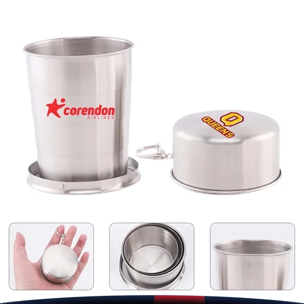 Stainless Steel Camping Telescopic Wine Cup - Stainless Steel Camping Telescopic Wine Cup - Image 0 of 1