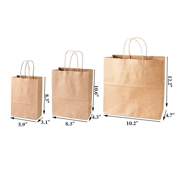 Custom Kraft Paper Tote Bags - Custom Kraft Paper Tote Bags - Image 1 of 7