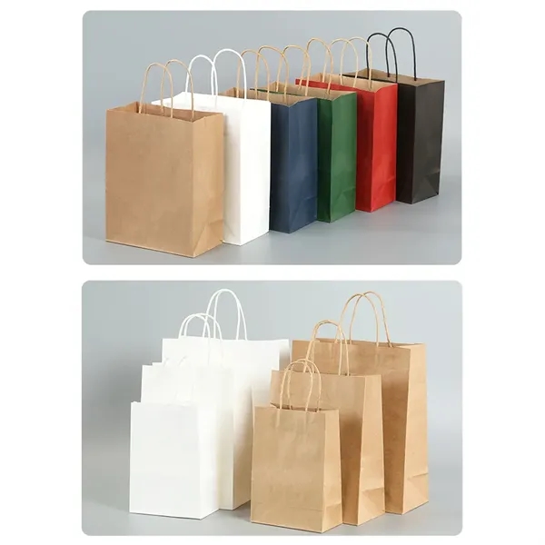 Custom Kraft Paper Tote Bags - Custom Kraft Paper Tote Bags - Image 3 of 7