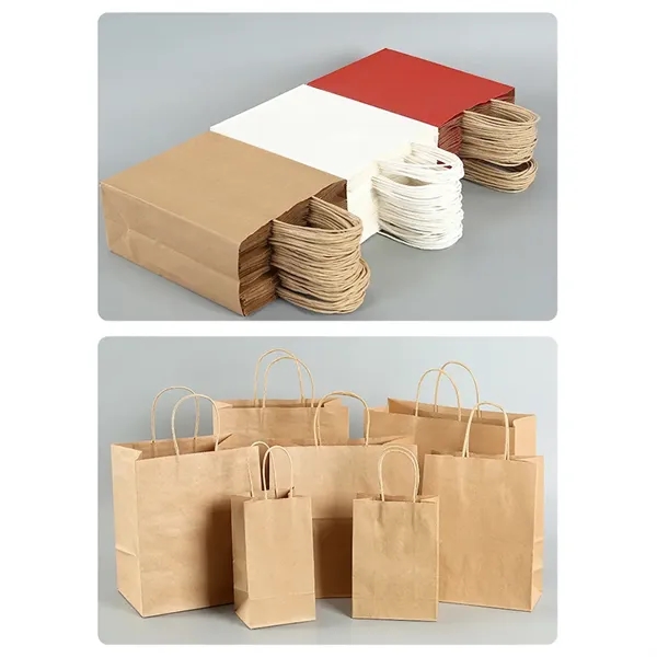 Custom Kraft Paper Tote Bags - Custom Kraft Paper Tote Bags - Image 6 of 7