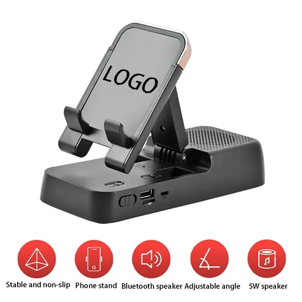 3-in-1 Phone and Tablet Stand with Bluetooth Speaker - 3-in-1 Phone and Tablet Stand with Bluetooth Speaker - Image 0 of 5