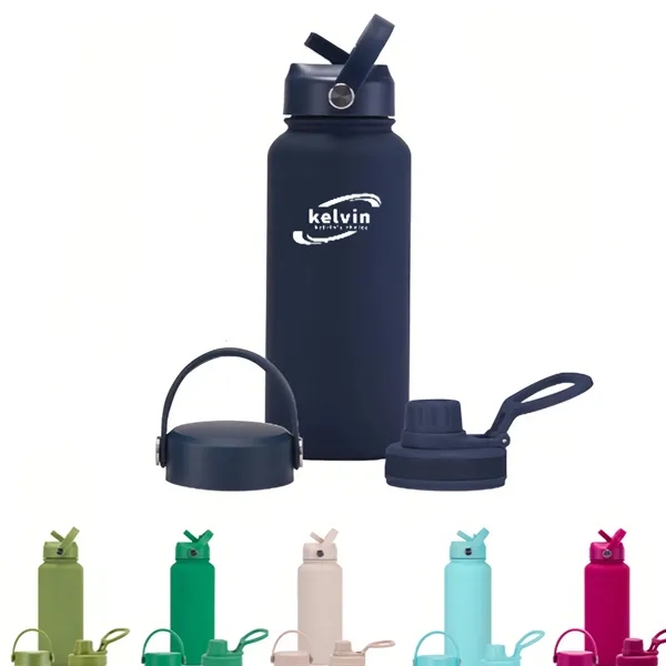 33 oz Stainless Steel Double Wall Vacuum Insulated Bottle - 33 oz Stainless Steel Double Wall Vacuum Insulated Bottle - Image 0 of 4