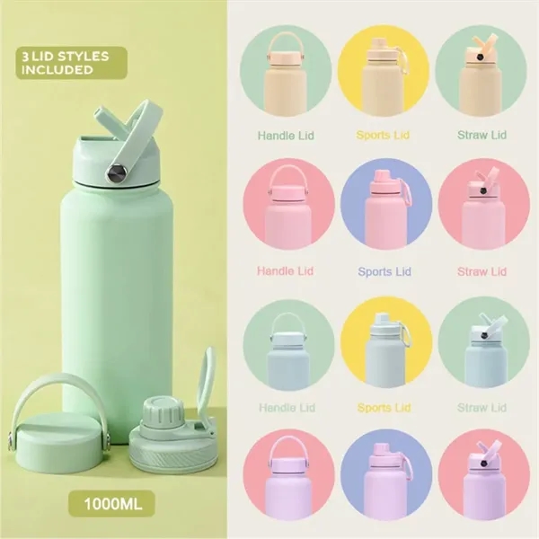 33 oz Stainless Steel Double Wall Vacuum Insulated Bottle - 33 oz Stainless Steel Double Wall Vacuum Insulated Bottle - Image 2 of 4