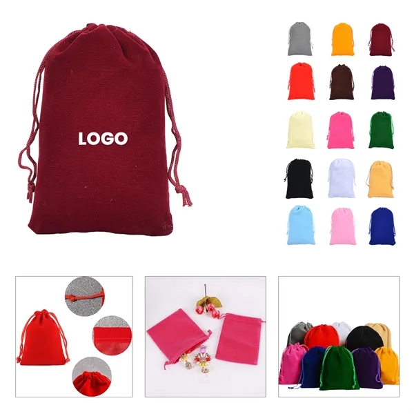 Velvet Drawstring Gift Bag - Velvet Drawstring Gift Bag - Image 0 of 16