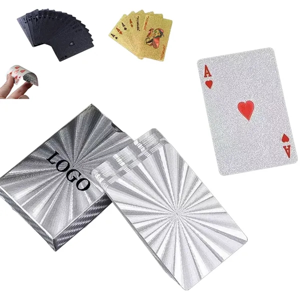 Waterproof Poker Cards With Silver Foil - Waterproof Poker Cards With Silver Foil - Image 0 of 10