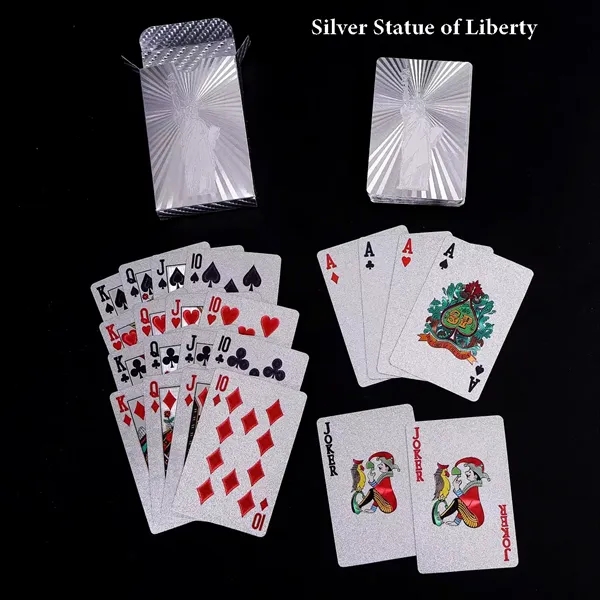 Waterproof Poker Cards With Silver Foil - Waterproof Poker Cards With Silver Foil - Image 5 of 10