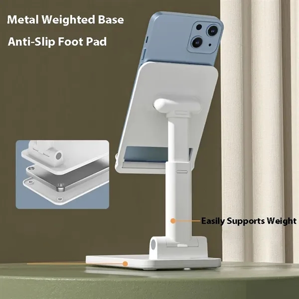 ABS Foldable Adjustable Phone & Tablet Stand - ABS Foldable Adjustable Phone & Tablet Stand - Image 1 of 10