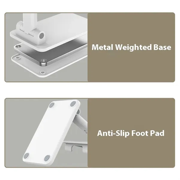 ABS Foldable Adjustable Phone & Tablet Stand - ABS Foldable Adjustable Phone & Tablet Stand - Image 2 of 10
