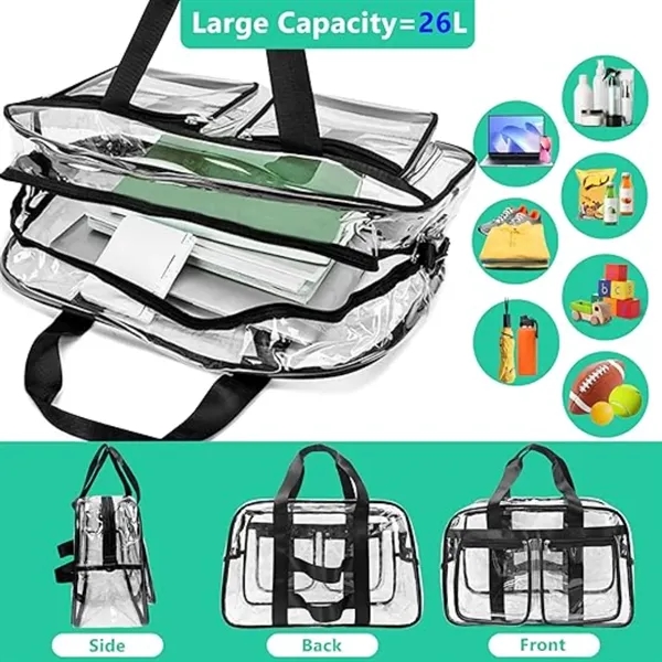 Large Clear Tote for Duffle Gym Transparent Bags - Large Clear Tote for Duffle Gym Transparent Bags - Image 1 of 6