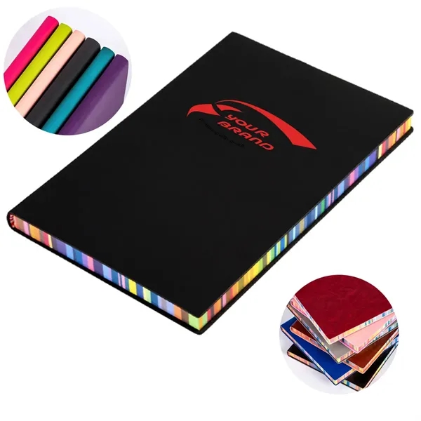 A5 Soft Cover Rainbow Edge Cute Notebook Simple Thick - A5 Soft Cover Rainbow Edge Cute Notebook Simple Thick - Image 0 of 12