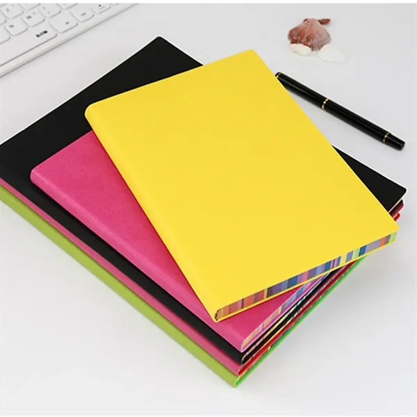 A5 Soft Cover Rainbow Edge Cute Notebook Simple Thick - A5 Soft Cover Rainbow Edge Cute Notebook Simple Thick - Image 1 of 12
