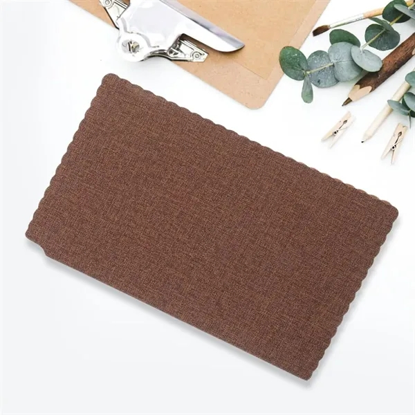 A5 PU Leather Notebook with Front Pocket & Pen Holder - A5 PU Leather Notebook with Front Pocket & Pen Holder - Image 3 of 4