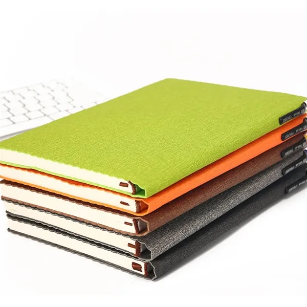 A5 PU Leather Notebook with Front Pocket & Pen Holder - A5 PU Leather Notebook with Front Pocket & Pen Holder - Image 4 of 4