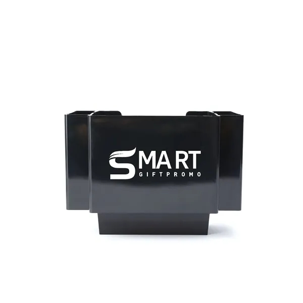 Custom Branded  Napkin Caddy / Holder With Straw Pock - Custom Branded  Napkin Caddy / Holder With Straw Pock - Image 1 of 5